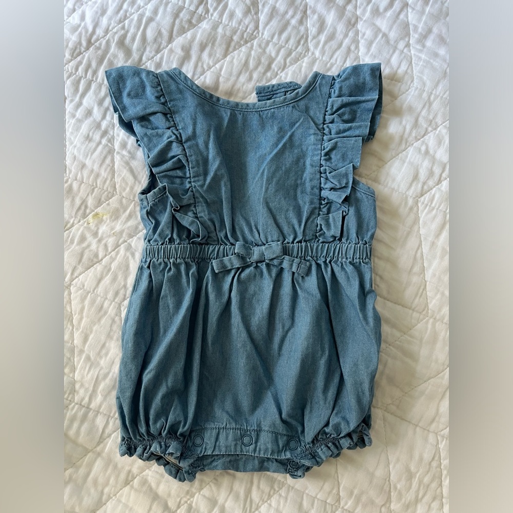 0-3 month Janie and Jack denim romper